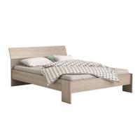 Leen Bakker - Bed Pricy - Eikenkleur - 140x190/200 Cm - Spaanplaat - Beige