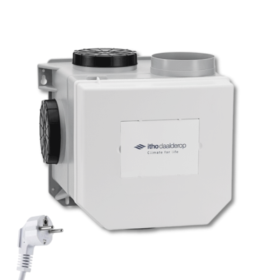 Itho Daalderop CVE-S Woonhuisventilator - Capaciteit 325 m³/h - Met Vochtsensor - Randaarde Stekker