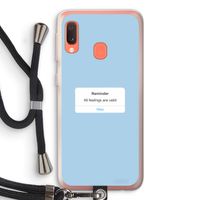 Reminder: Samsung Galaxy A20e Transparant Hoesje met koord