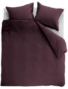 Ambiante Dekbedovertrek Uni Cotton Dark Red-Lits-jumeaux (260 x 200/220 cm)