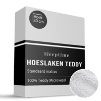 Hoeslaken - Teddy - 160x200 cm - Keuze Uit Meerdere Kleuren - Sleeptime - Dekbed-Discounter.nl