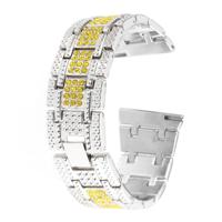 Metalen polsband horloge band voor Samsung Gear S3 (zilver geel)