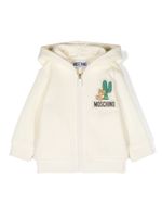 Moschino Kids hoodie à patch logo - Tons neutres - thumbnail