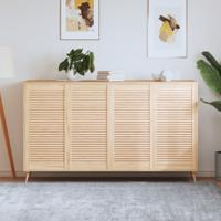 VidaXL Kastdeuren met lamellen 4 st 99,3x49,4 cm massief grenenhout