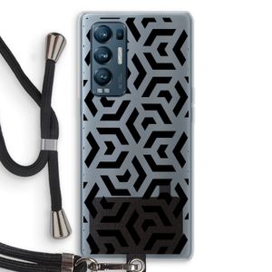 Crazy pattern: Oppo Find X3 Neo Transparant Hoesje met koord