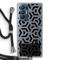Crazy pattern: Oppo Find X3 Neo Transparant Hoesje met koord