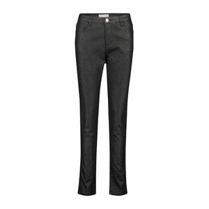 Cassis coated broek met slangenprint zwart