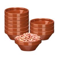 Soepkommen / serveer schaaltje - 10x - terracotta - D15 x 7 cm - aardewerk - Spaanse sfeer Soepkommen / serveer schaaltje - 10x - terracotta - D15 x 7 cm - aardewerk - Spaanse sfeer
