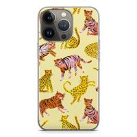 Cute Tigers and Leopards: iPhone 13 Pro Transparant Hoesje