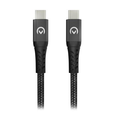 Mobilize Strong Nylon Cable USB-C to USB-C 1m. 100W Black