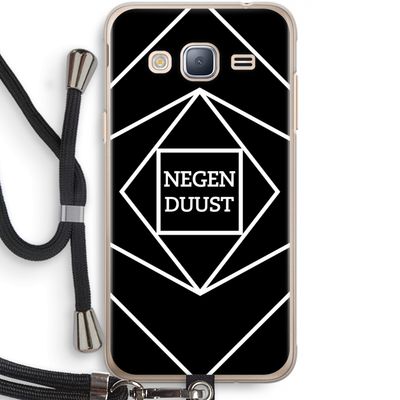 Negenduust geometrisch: Samsung Galaxy J3 (2016) Transparant Hoesje met koord