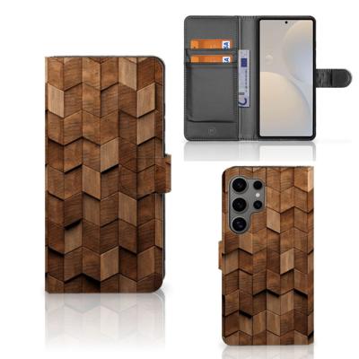 Book Style Case voor Samsung Galaxy S25 Ultra Wooden Cubes