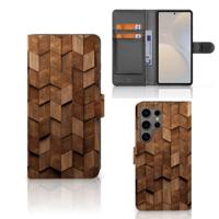 Book Style Case voor Samsung Galaxy S25 Ultra Wooden Cubes