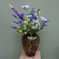 Zijden Kunstboeket Blauw Paars