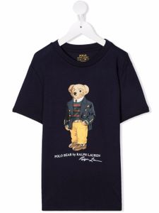 POLO RALPH LAUREN KIDS t-shirt à imprimé Teddy Bear - Bleu