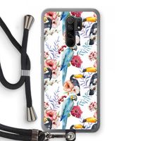 Bloemen tukan: Xiaomi Redmi 9 Transparant Hoesje met koord