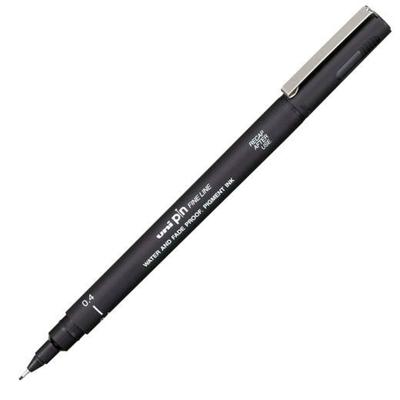 Permanente markeerstift Uni-Ball PIN04-200(S) Zwart 12 Onderdelen