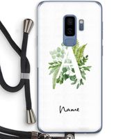 Green Brush: Samsung Galaxy S9 Plus Transparant Hoesje met koord