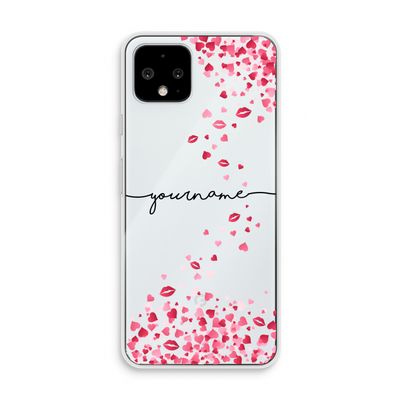 Hartjes en kusjes: Pixel 4 Transparant Hoesje