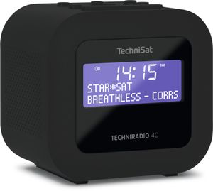 TechniSat TECHNIRADIO 40 Wekkerradio DAB+, VHF (FM) Acculaadfunctie Zwart