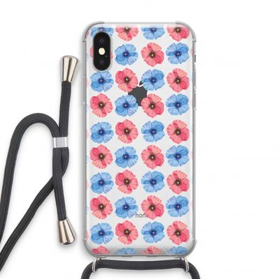 Klaproosjes: iPhone X Transparant Hoesje met koord