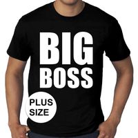 Big Boss grote maten t-shirt zwart heren - thumbnail