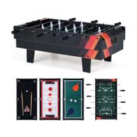 4-in-1 Multifunctionele Speltafel Die Tafelvoetbal Biljart Tafeltennis en Airhockey In één Combineert