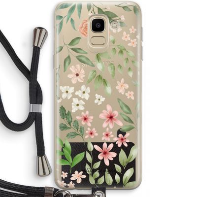 Botanical sweet flower heaven: Samsung Galaxy J6 (2018) Transparant Hoesje met koord