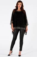 Yoek Leren legging full stretch | Blauw | Maat 52