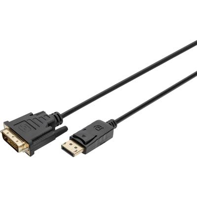 Digitus AK-340306-020-S DisplayPort-kabel DisplayPort / DVI Adapterkabel DisplayPort-stekker, DVI-D 24+1-polige stekker 2 m Zwart