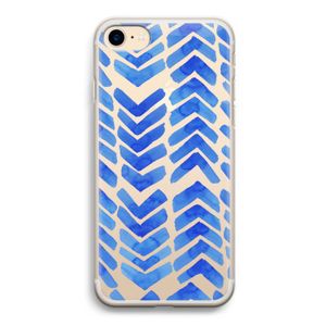 Blauwe pijlen: iPhone 7 Transparant Hoesje