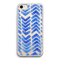 Blauwe pijlen: iPhone 7 Transparant Hoesje