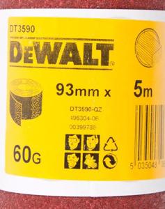 DeWALT DT3590 P60 Schuurpapier, rol 5m x93mm.