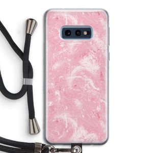 Abstract Painting Pink: Samsung Galaxy S10e Transparant Hoesje met koord