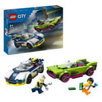 Lego LEGO City 60415 Politiewagen en Snelle Autoachtervolging - thumbnail