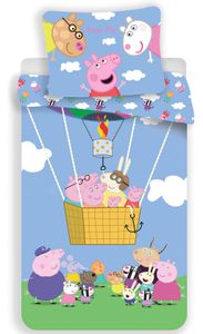 Peppa Pig Dekbedovertrek Luchtballon! 140 x 200 cm -70 x 90 cm