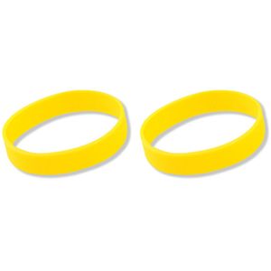 15x Gele armbandjes van rubber   -