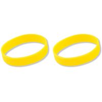 15x Gele armbandjes van rubber   - - thumbnail