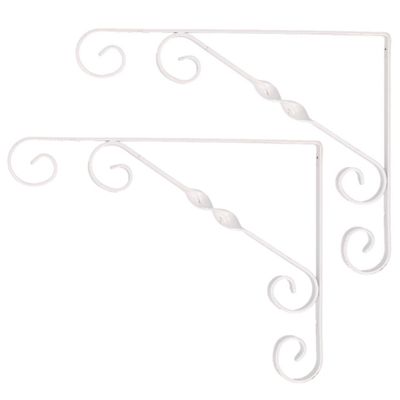 10x Witte stalen plankdrager Jutta 23 x 18 cm tot 30 kg