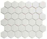 The Mosaic Factory London Mozaiek Tegel Hexagon - Super Wit Porselein Ongeglazuurd, R11 281x325 mm