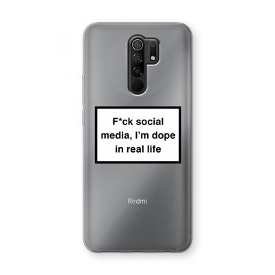 I'm dope: Xiaomi Redmi 9 Transparant Hoesje