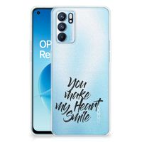 OPPO Reno 6 5G Siliconen hoesje met naam Heart Smile