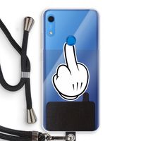 Middle finger black: Huawei Y6s Transparant Hoesje met koord