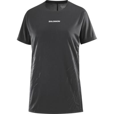 Salomon Sense aero ss tee gfx dames - ZWART - Dames