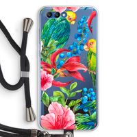 Papegaaien: Honor 10 Transparant Hoesje met koord