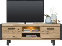 Happy@home Brooklyn lowboard 170 cm - 2-kleppen + 2-niches (+ led)