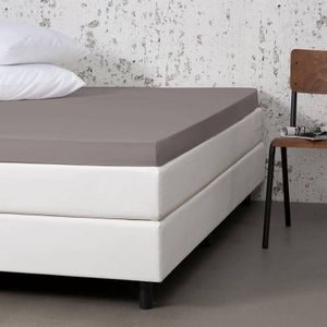 Dekbed Discounter Hoeslaken Stretch - Topper - Taupe 100/120 x 200/210/220 cm