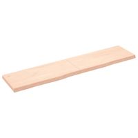 vidaXL Tafelblad 180x40x(2-6) cm onbehandeld massief eikenhout - thumbnail