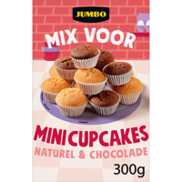 Jumbo Mix voor Mini Cupcakes Naturel & Chocolade 300 g