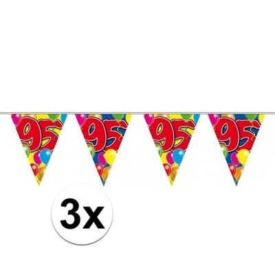 3x vlaglijn 95 jaar plastic 10 meter